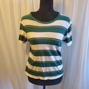 Size small full tilt green striped tee